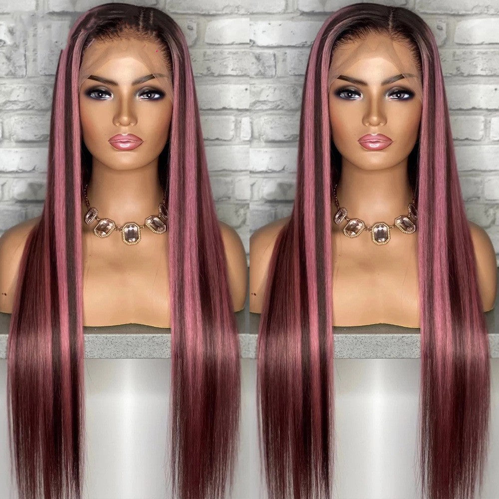 Piano Straight Highlight Wig Brown Straight