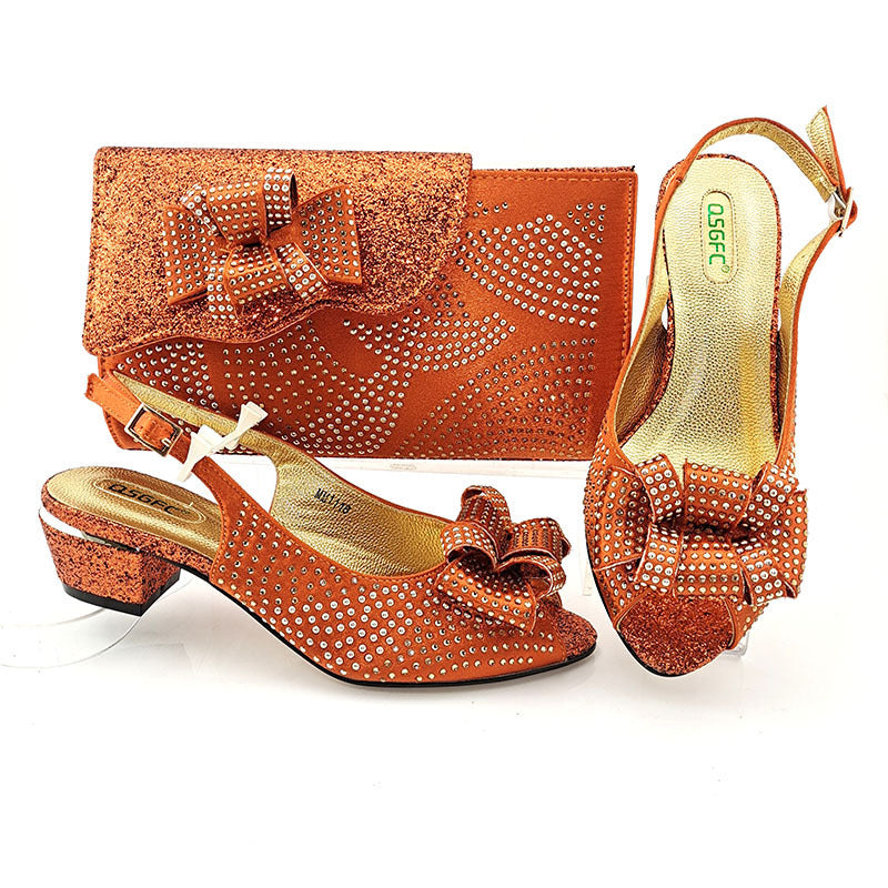 Point Toe Buckle Heels Evening Bag Clutch