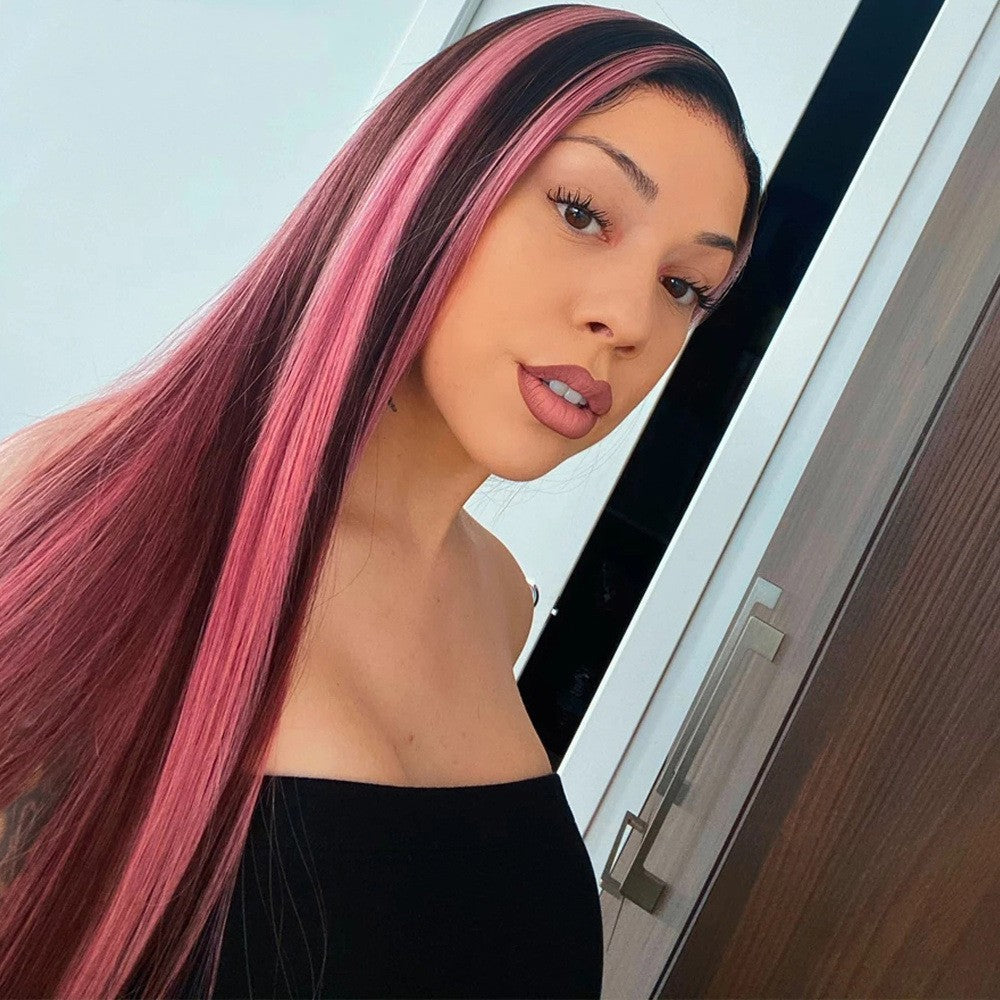 Piano Straight Highlight Wig Brown Straight