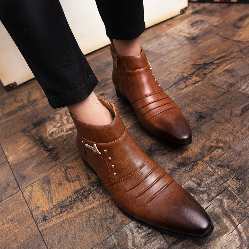 High Quality Men boots Chelsea Fashion Shoes Men's Dress Shoes