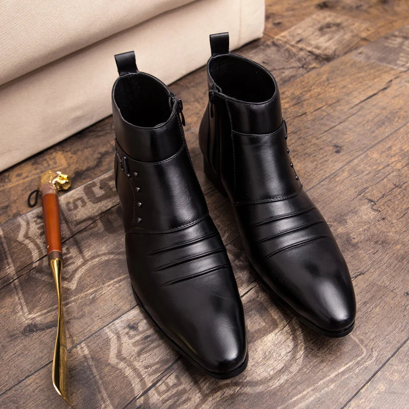 High Quality Men boots Chelsea Fashion Shoes Men's Dress Shoes