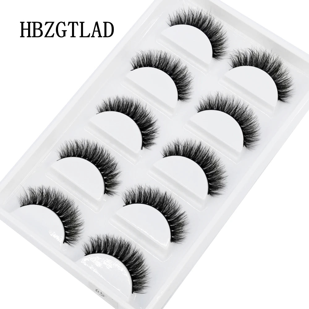 Handmade 3d mink lashes short False Eyelashes Dense Natural Long Messy Eye Lashes Reusable Stage Makeup False Eyelashes