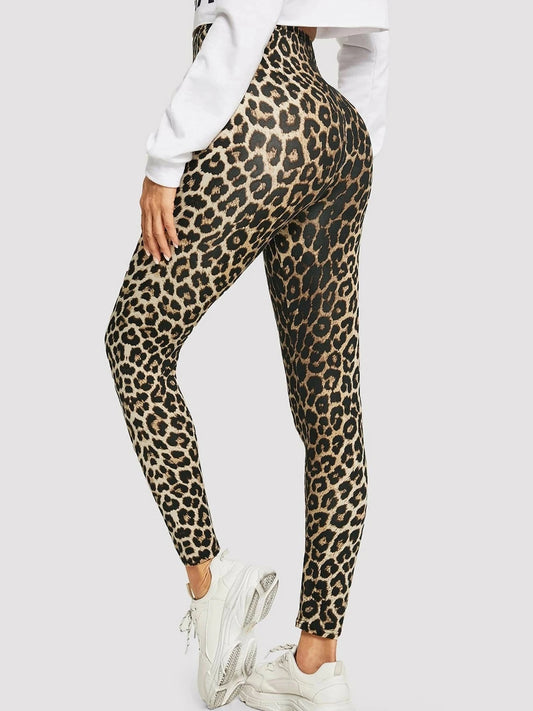 Leopard Print Leggings Women's High Waisted Yoga Pants