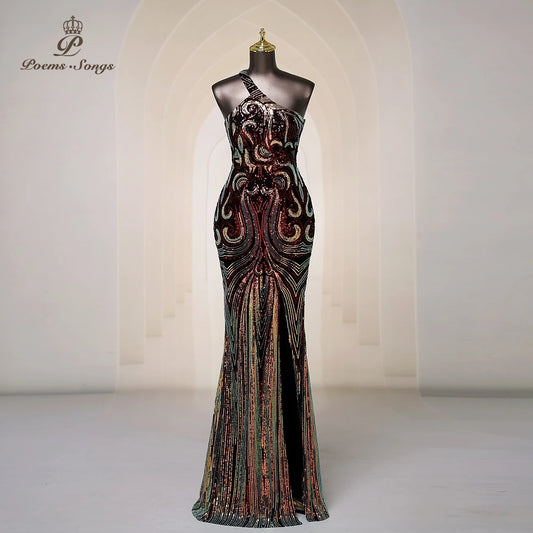 New Sexy neck and Split Evening Dresses Prom Gowns Wedding Party Maxi dress formal occasion dresses vestidos de noche bridesmaid