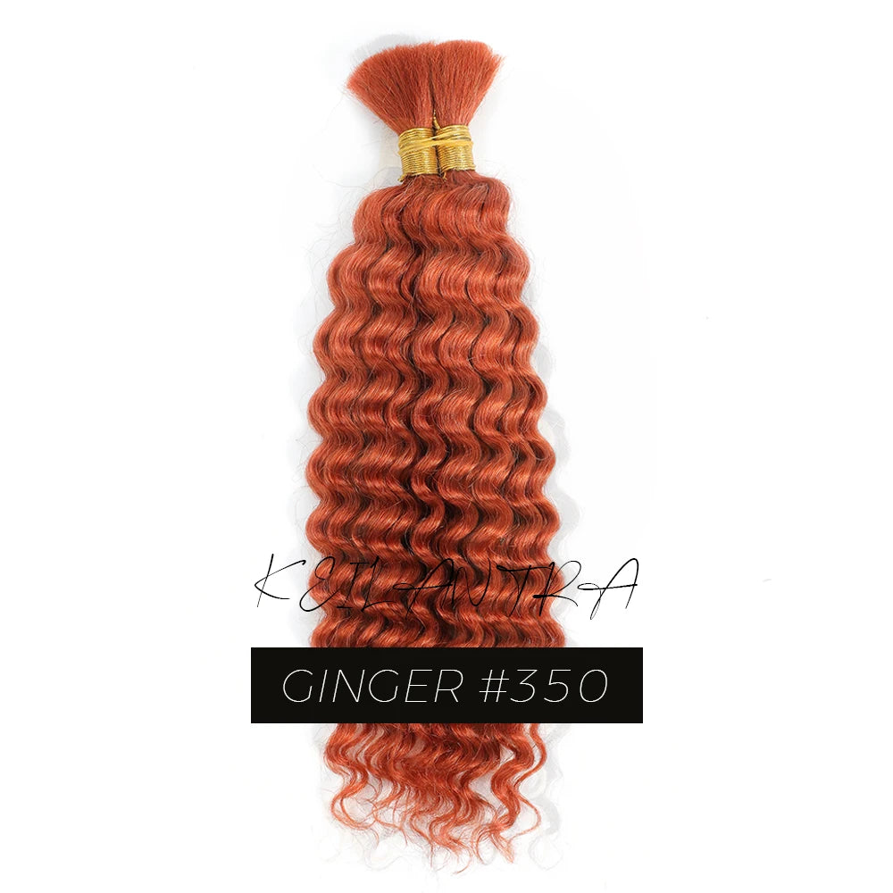 Human Braiding Hair for Boho Braids Bohemian Deep Wave Bulk 100% Human Hair for Braiding Wet and Wave Human Culry Hair for Boho